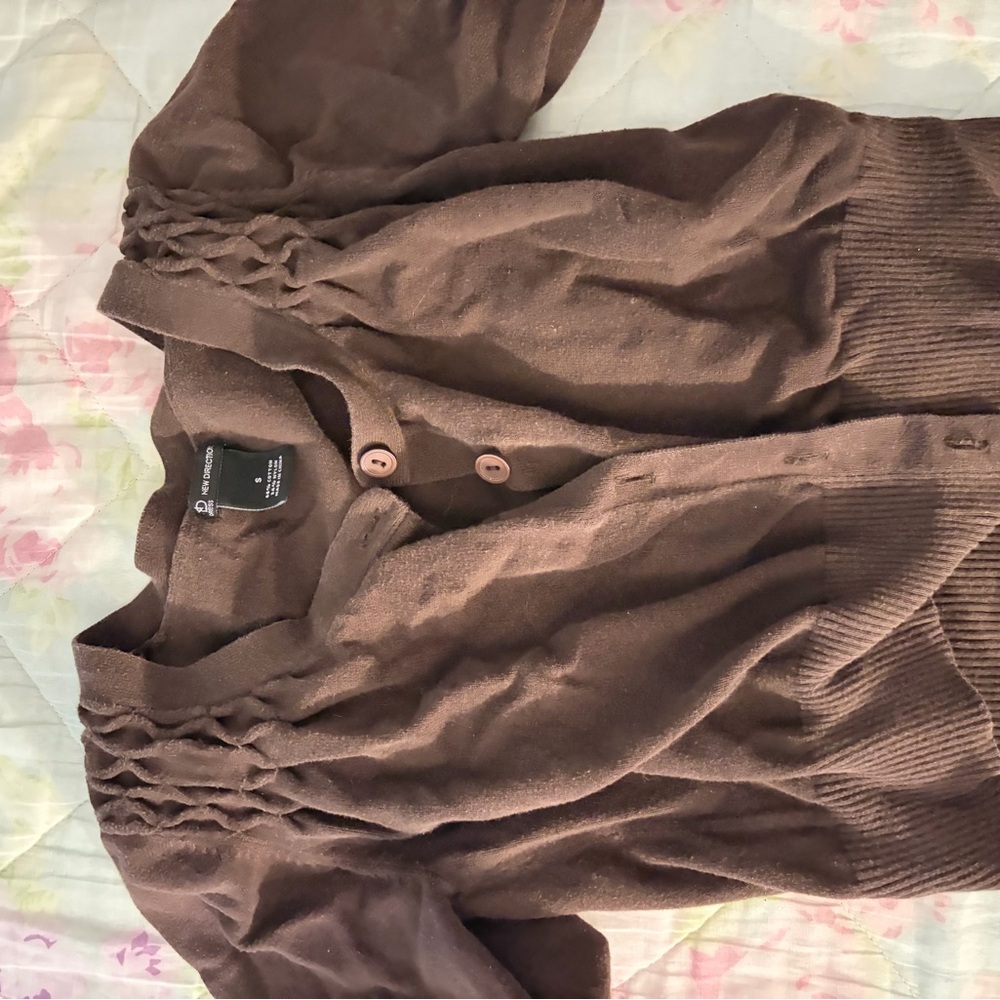 New Directions Chocolate Brown Women's Cardigan